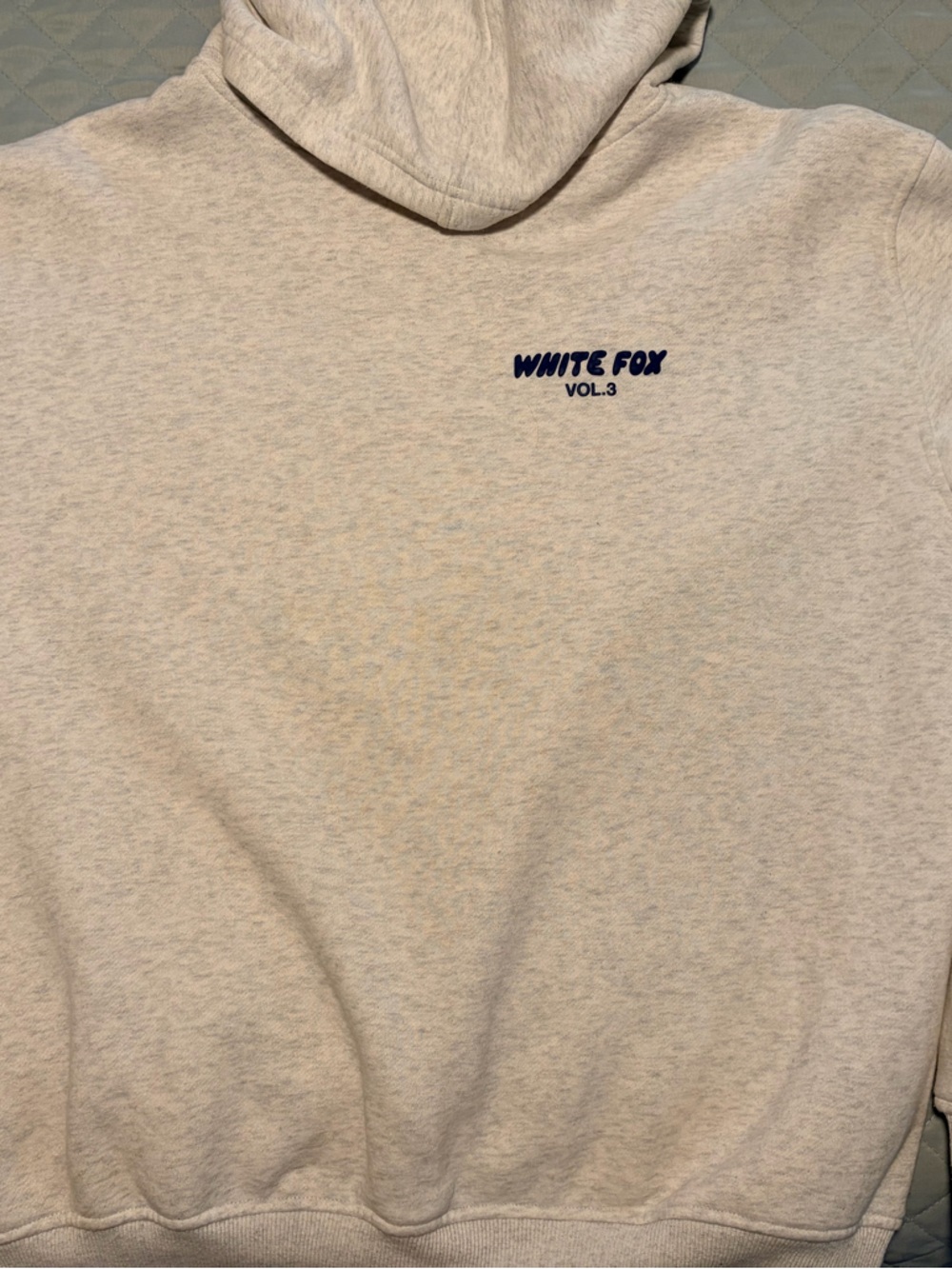 White Fox Boutique Crewneck Sweatshirt - Grey with Navy Logo